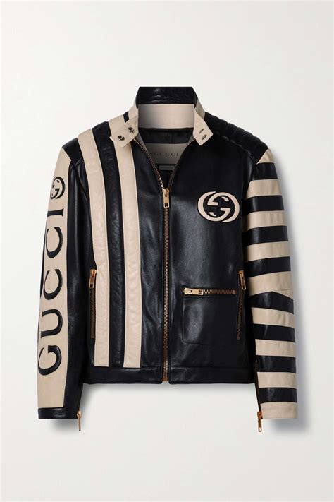 womens gucci striped zip coat|Gucci coats for women.